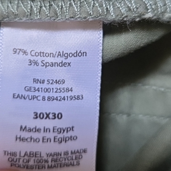 George Khaki Flat Front Green Pants - 30x30 - Picture 3 of 4